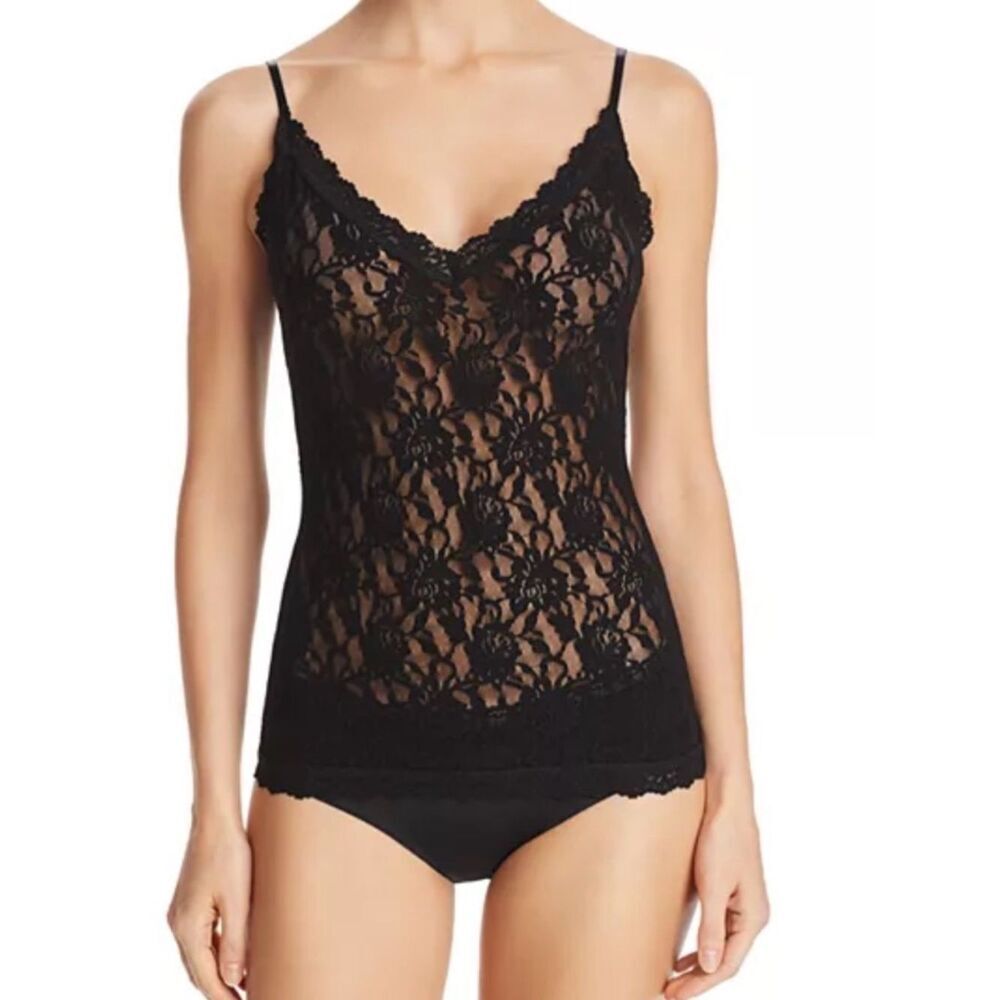 Hanky Panky Signature Lace V-Neck Cami Black Medium NWT